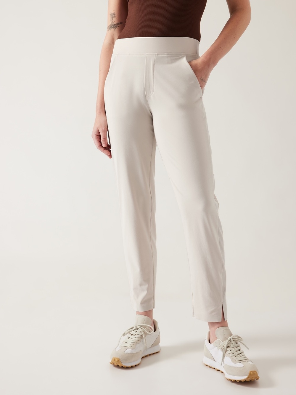 Athleta Brooklyn Ankle Pants Abalone Size 16 Mid Rise Stretch